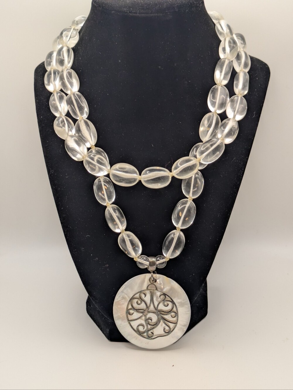 Lucas Lameth Sterling Mother Of Pearl Necklace